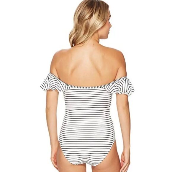 Vince Camuto Blossom Stripe One piece Swimsuit size 6 - Picture 2 of 10